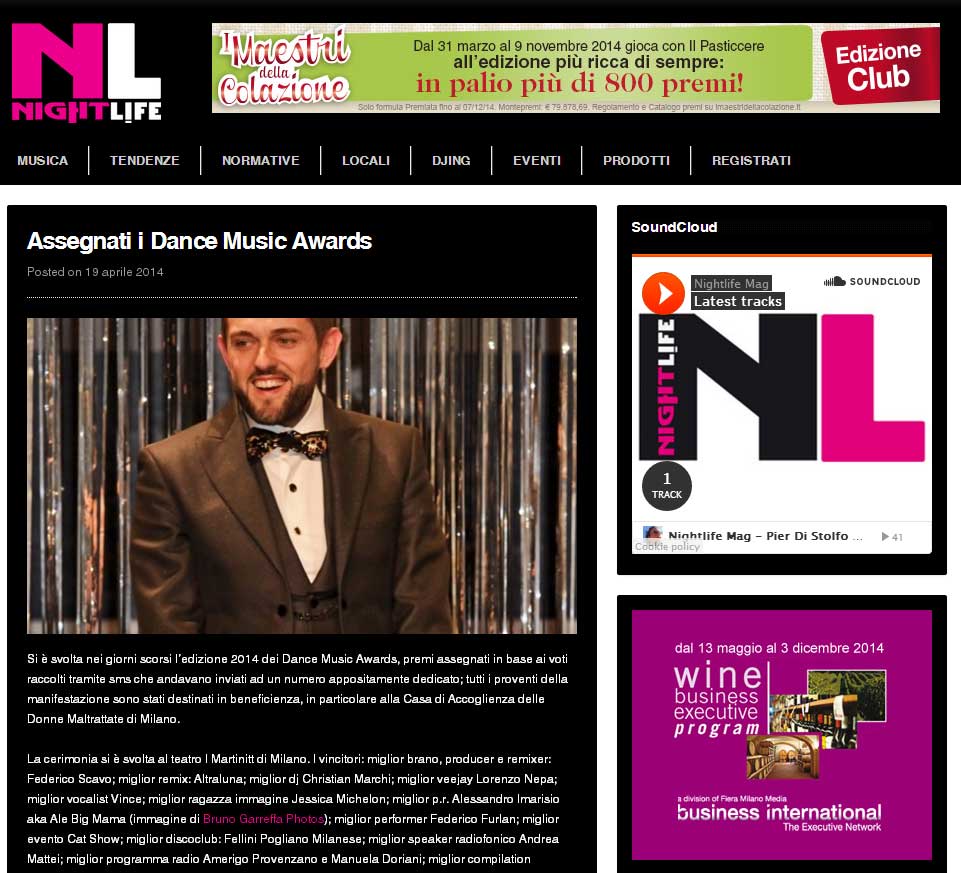 Assegnati i Dance Music Awards
